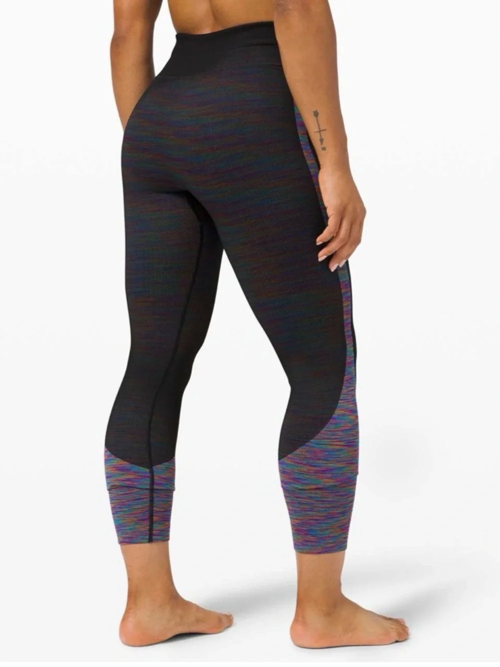 LULULEMON • Love Revealed Tight Black / Rainbow size 6 high rise